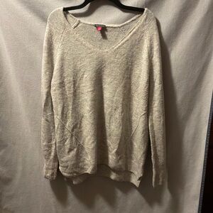 Vince Light Gray V-Neck Sweater